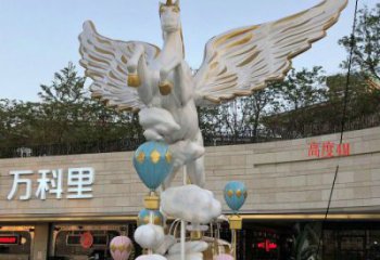 預(yù)定景區(qū)天馬雕塑，美陳小品，仿真動物雕塑主題