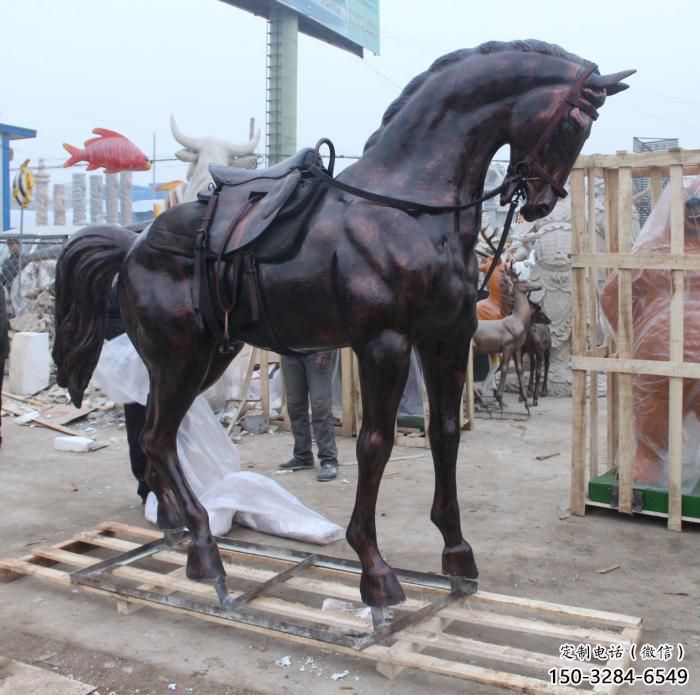 步行街小馬雕塑廠家，景觀主題，古銅工藝