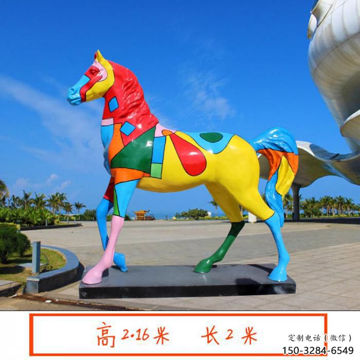 廣場小馬雕塑生產(chǎn)商，動物擺件，仿古工藝