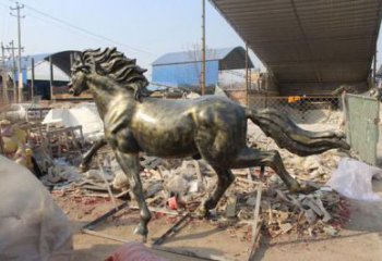 城市小馬雕塑廠家，動物擺件，仿銅工藝