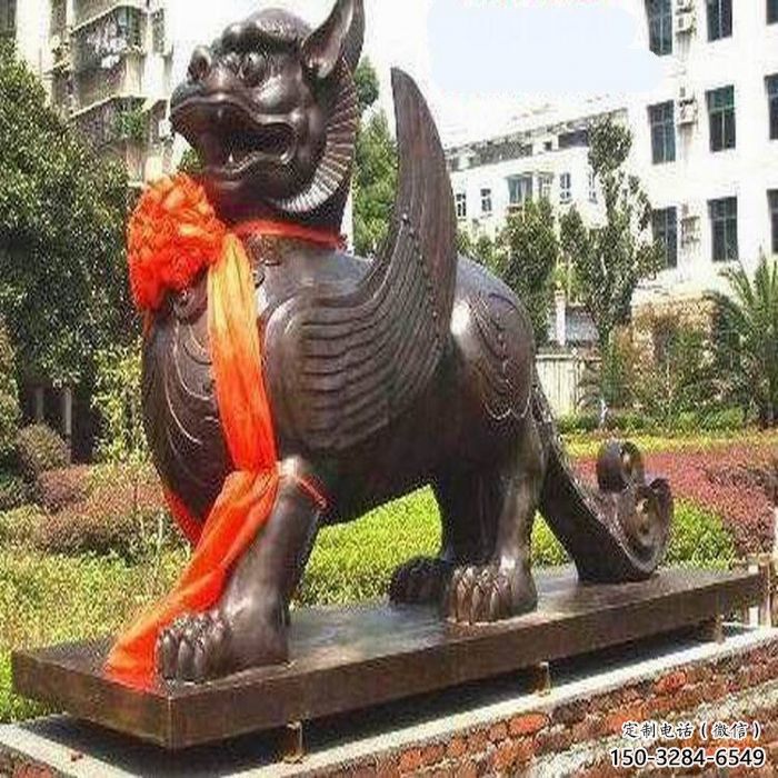 公園白虎雕塑，鍍金歐式雕塑，仿古擺件