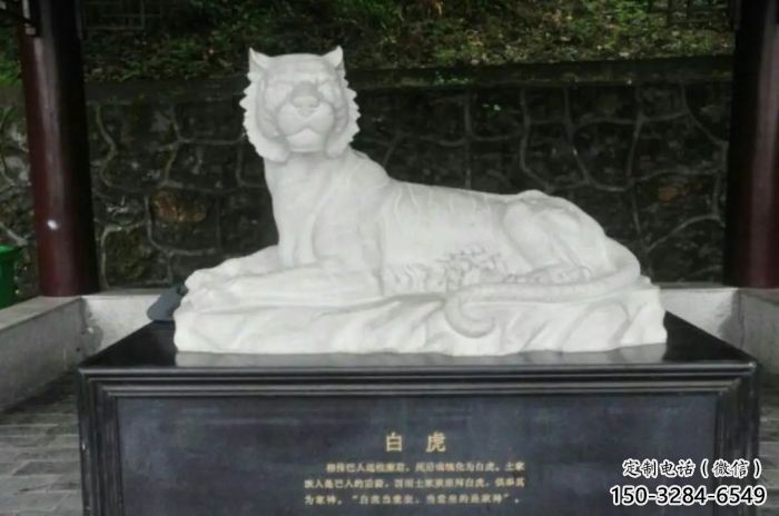 街道白虎雕塑，玻璃鋼仿銅雕塑，古銅效果