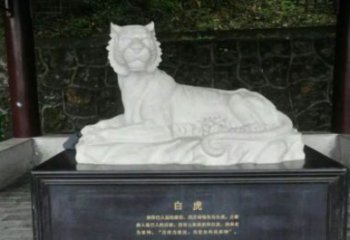 街道白虎雕塑，玻璃鋼仿銅雕塑，古銅效果