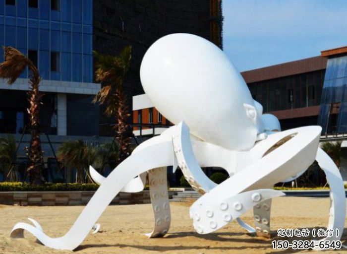 公園烏賊雕塑，生物景觀雕塑，玻璃鋼生物雕塑