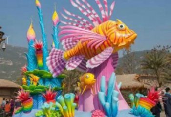 景區(qū)珊瑚雕塑，歐式生物雕塑，樹脂材質(zhì)