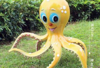 彩繪公園烏賊雕塑，海洋雕塑，卡通主題