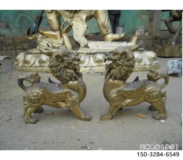 城市貔貅雕塑，動(dòng)物美陳雕塑，古銅效果