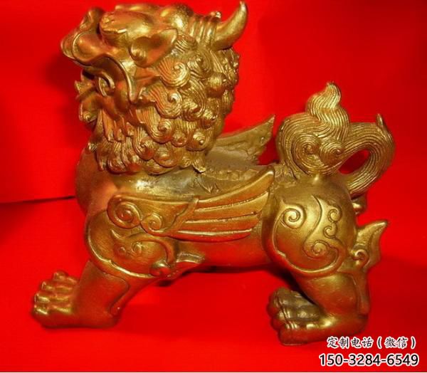 公園貔貅雕塑，景觀廣場雕塑，玻璃鋼仿銅工藝