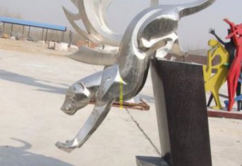 公園獵豹雕塑，仿真動物雕塑，鍛造工藝