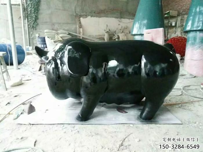 廣場野豬雕塑，卡通動物雕塑，抽象效果