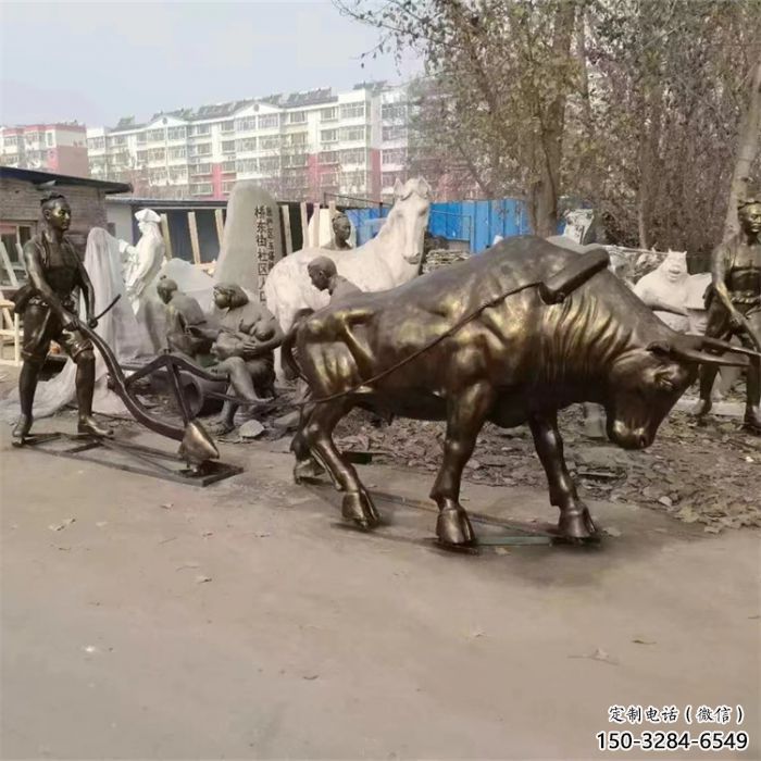 戶外老牛雕塑，動物美陳雕塑，仿真工藝