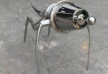 公園蝗蟲(chóng)雕塑，鏡面動(dòng)物雕塑，拋光工藝