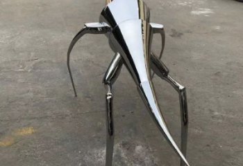 戶外仿真蝗蟲(chóng)雕塑，鏡面拋光雕塑，昆蟲(chóng)主題