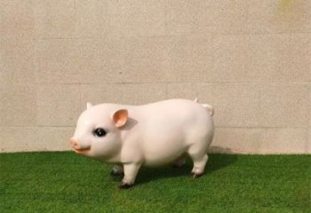 彩繪野豬雕塑，戶外動(dòng)物雕塑，抽象效果