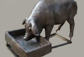 步行街野豬雕塑，動(dòng)物美陳雕塑，仿真方式