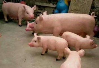 戶外野豬雕塑，動(dòng)物仿真雕塑，彩繪主題