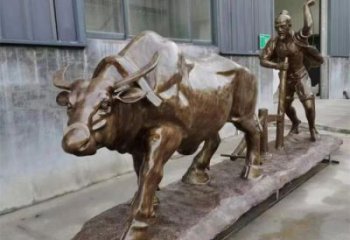 老牛離地雕塑，動物仿古雕塑，仿銅工藝