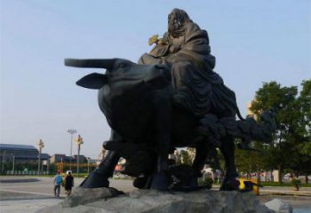 園林老牛雕塑，噴漆牛離地塑，仿真動(dòng)物形式