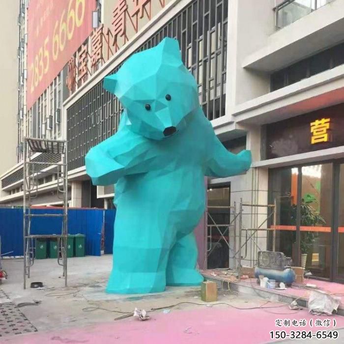 戶外狗熊雕塑，切面動(dòng)物雕塑，卡通主題