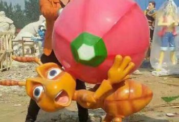 步行街蟲子雕塑，彩繪動物雕塑，仿真方式