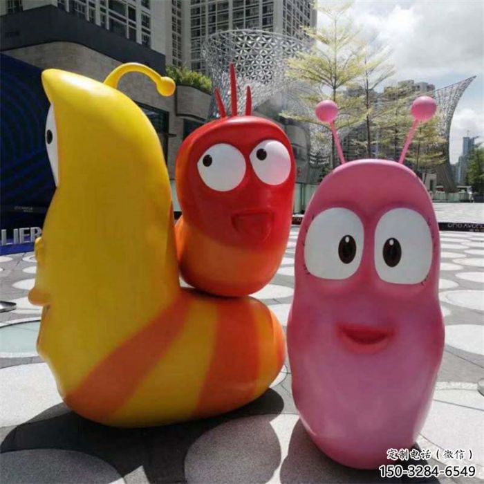 售樓部蟲子雕塑，彩繪戶外雕塑，動漫題材