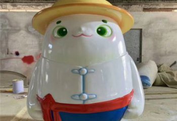 廣場(chǎng)龍貓雕塑，卡通動(dòng)物雕塑，彩繪制造