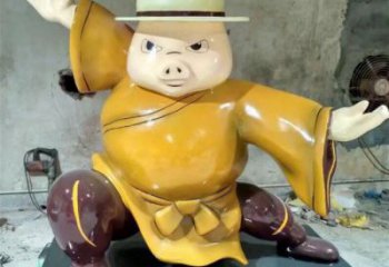小區(qū)龍貓雕塑，卡通主題雕塑，抽象效果