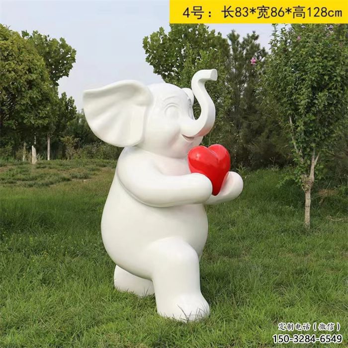 大象雕塑，街景小品，藝術(shù)玻璃鋼大象雕塑生產(chǎn)