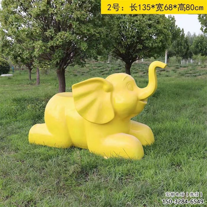 景觀大象雕塑承接，城市裝飾，彩繪大象雕塑生產(chǎn)商
