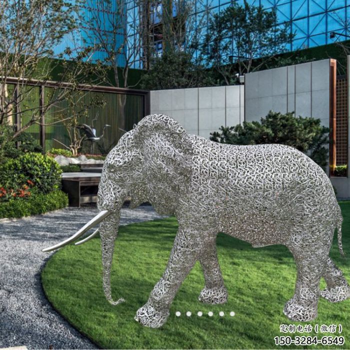 公園大象雕塑供求，景觀雕塑，鏤空藝術大象雕塑優(yōu)選