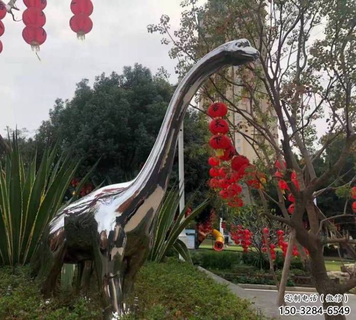 恐龍雕塑通用，花園小品，廣場(chǎng)鏡面恐龍雕塑廠家