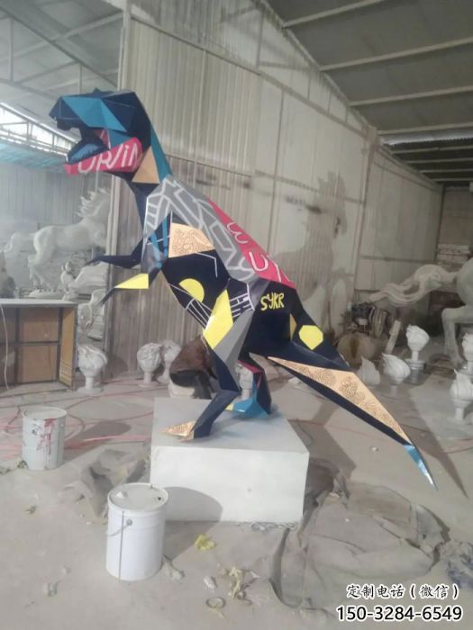社區(qū)恐龍雕塑常用，景觀概念，烤漆恐龍雕塑展品