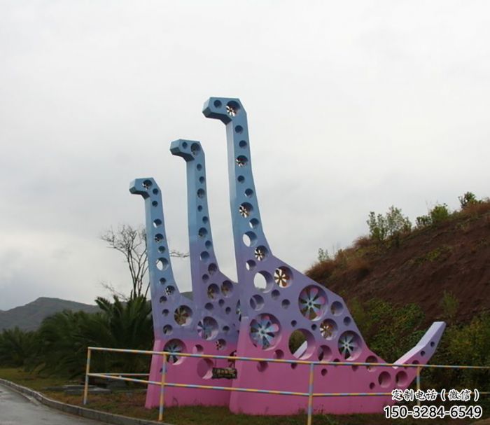 恐龍雕塑展品，景觀概念，鏤空恐龍骨架雕塑優(yōu)選