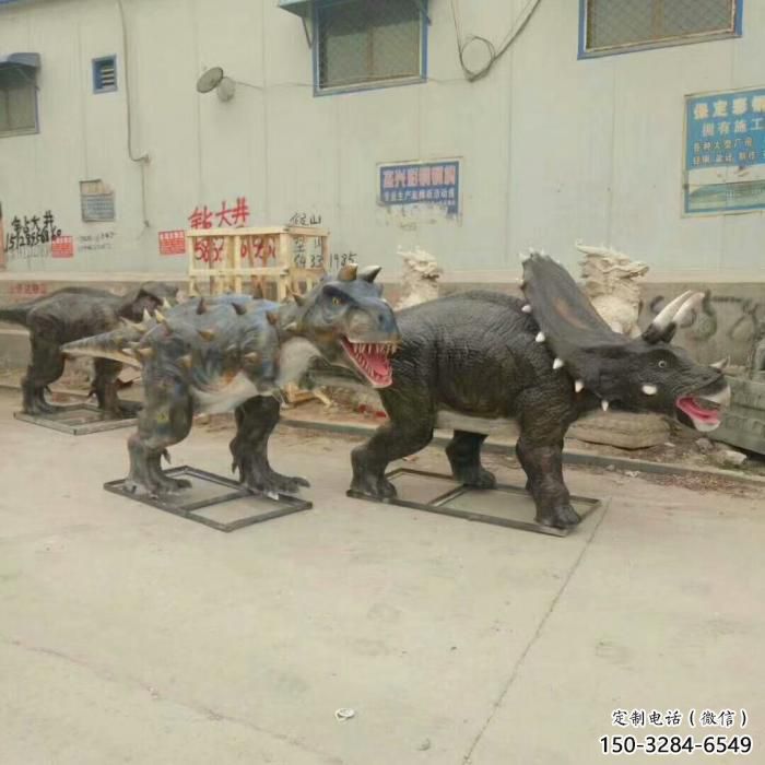 恐龍雕塑定制，小區(qū)雕塑，發(fā)聲恐龍雕塑提供
