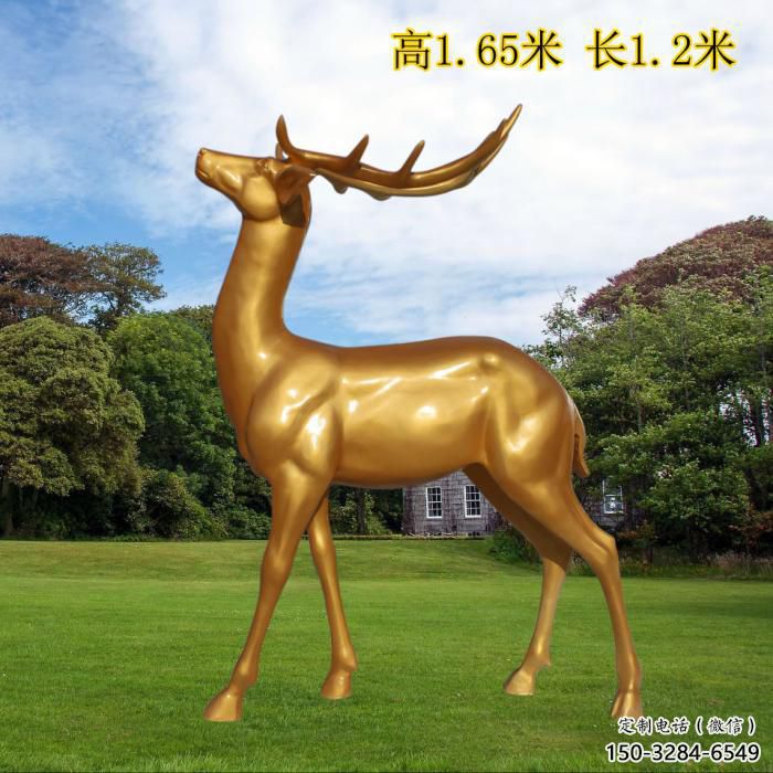 廣場(chǎng)小鹿雕塑供給，戶外雕塑，景觀仿銅小鹿雕塑選用