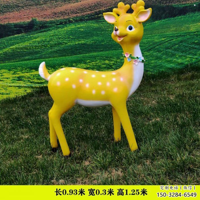 公園小鹿雕塑精選，室外軟裝，抽象卡通小鹿雕塑精選