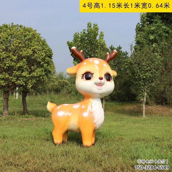 藝術(shù)小鹿雕塑優(yōu)選，城市裝飾，卡通小鹿雕塑訂做