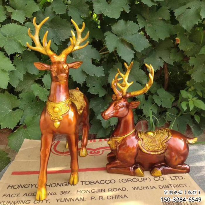 戶外馴鹿雕塑，公園廣場(chǎng)雕塑，仿真工藝制造