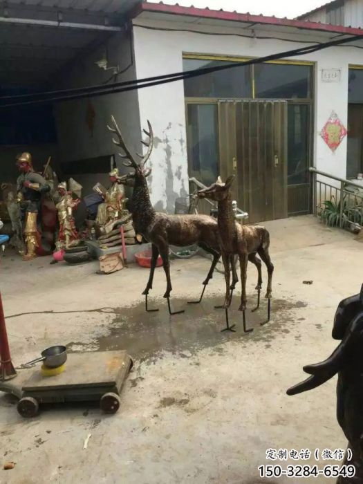 校園馴鹿雕塑，拉絲海洋雕塑，卡通主題