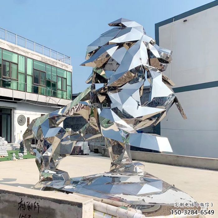 獅子雕塑服務商，景觀雕塑，不銹鋼獅子雕塑選定