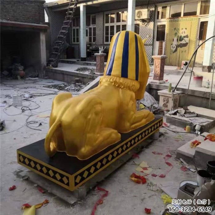 獅子雕塑觀賞型，公園小品，景觀獅子人獸雕塑常用