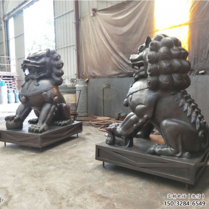 景區(qū)獅子雕塑通用，陸地?cái)[件，各類蹲獅雕塑點(diǎn)擊