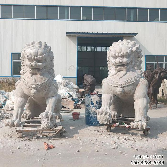 獅子雕塑供給，中式工藝，蹲獅雕塑精品磨具