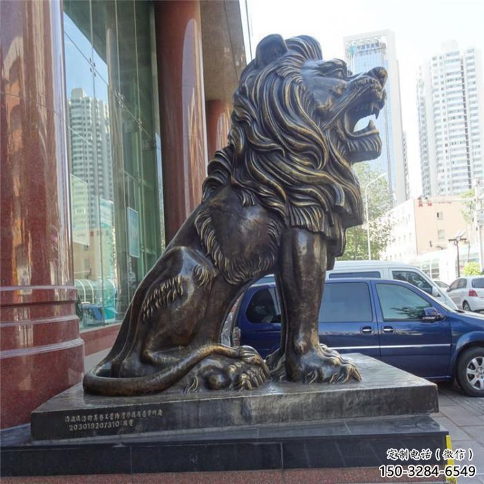 獅子雕塑訂做，城市雕塑，景觀趴獅雕塑制作