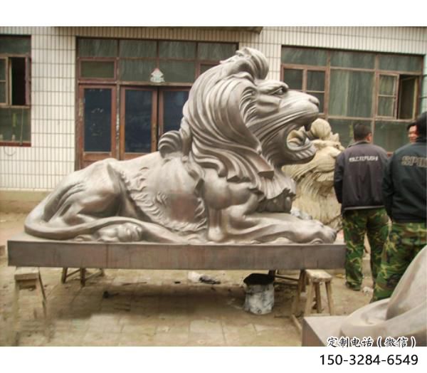 園林獅子雕塑服務(wù)商，美陳雕塑，趴獅雕塑精選