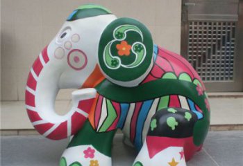 景觀大象雕塑供應(yīng)，花園小品，酒店彩繪大象雕塑展品