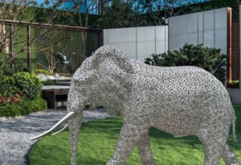 公園大象雕塑供求，景觀雕塑，鏤空藝術大象雕塑優(yōu)選