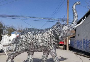 園林大象雕塑供求，鏤空動物雕塑，鏤空動物雕塑制造商