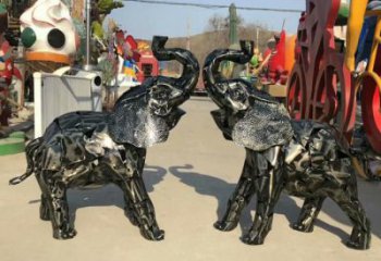 景區(qū)大象雕塑觀賞型，公園小品，鐵藝大象雕塑生產(chǎn)商