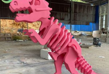 抽象恐龍雕塑提供，多彩藝術(shù)，中式恐龍骨架雕塑通用